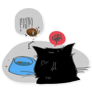 👿 ea2bd8ba Katze, wütend, Cartoon, Haustier, frustriert telegram sticker