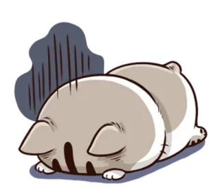 😰 b8368e9e cat, sad, depressed, animal, pet, cartoon telegram sticker