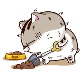 😣 ecdca430 hamster, digging, shovel, cute, animal, cartoon, pet telegram sticker