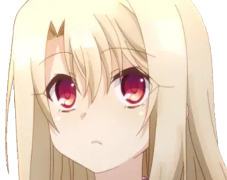 😕 840d1b12 动漫, 女孩, 可爱, 金发, 红眼睛 telegram sticker