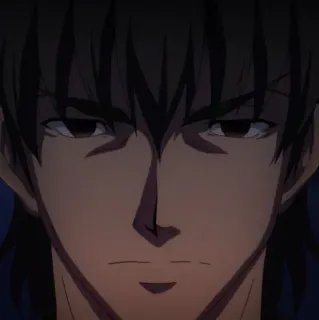 🙁 0a991abb Anime, Homem, Sério, Rosto, Retrato telegram sticker