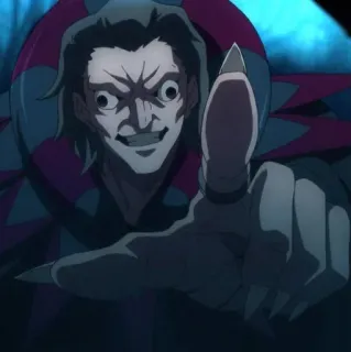 👉 37a2c28b Anime, Mal, Vilão, Apontando telegram sticker