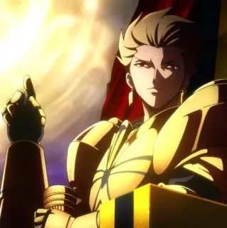 👺 3ed12a6d Anime, Dourado, Personagem, Dedo telegram sticker