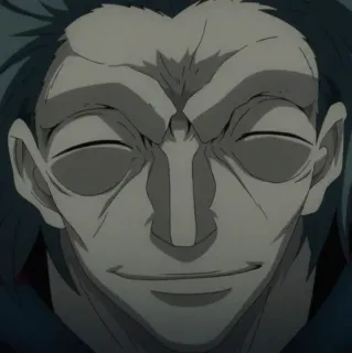 😊 41c5020a anime, homem, rosto, sorriso, olhos fechados telegram sticker