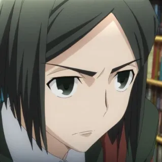 😠 4e44b070 Anime, Sério, Pessoa, Personagem, Cabelo escuro telegram sticker