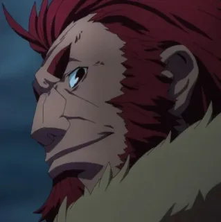 😏 9a4bbcbe Anime, Personagem, Cabelo ruivo, Pelo facial, Vista lateral telegram sticker