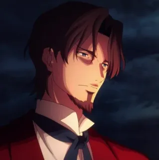 😒 e578e51d Kiritsugu Emiya Fate/Zero Anime, Personagem, Sério, Fate, Fate/Zero telegram sticker