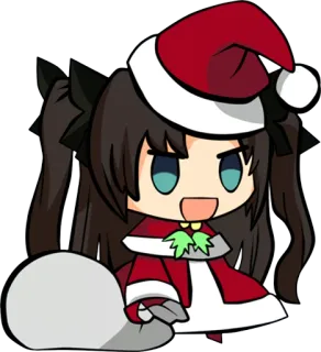 Fate/stay night - Rin Tohsaka whatsapp stickers