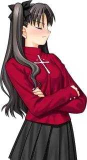 😒 05fa5a10 Rin Tohsaka Fate/stay night Anime, Garota, Rin Tohsaka, Fate/stay night, Personagem, Mago telegram sticker