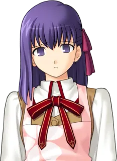 🥺 0c607010 Sakura Matou Fate/stay night Anime, Personnage, Sakura Matou, Fate/stay night, cheveux violets telegram sticker