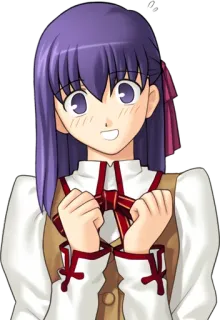 😃 716b07cf Sakura Matou Fate/stay night Anime, Manga, Sakura Matou, Fate/stay night telegram sticker