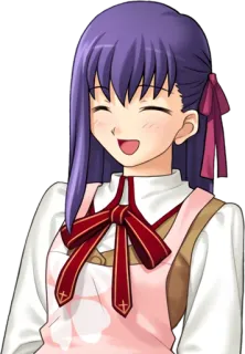😄 8a874a61 Sakura Matou Fate/stay night Anime, Sakura Matou, Fate Stay Night, souriant, joyeux telegram sticker