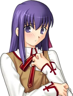 😳 d91efba5 Sakura Matou Fate/stay night Anime, Fille, Mignon, Sakura Matou, Fate/Stay Night telegram sticker