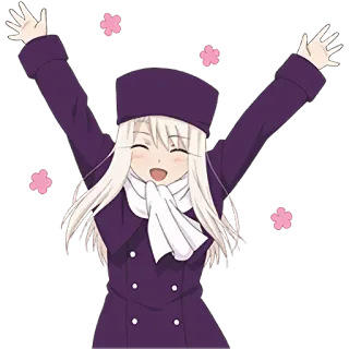 😄 4c9dbe54 Illyasviel von Einzbern Fate/kaleid liner Prisma Illya Anime, Garota mágica, Feliz, Fofo telegram sticker