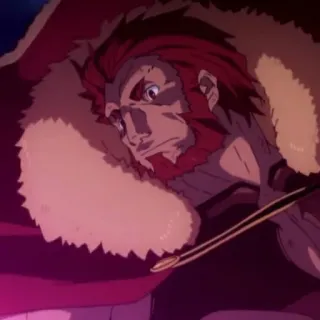 😐 5230e389 Alexander the Great Fate/Zero 动漫, Fate/Zero, 亚历山大大帝, 伊斯坎达尔, Rider telegram sticker