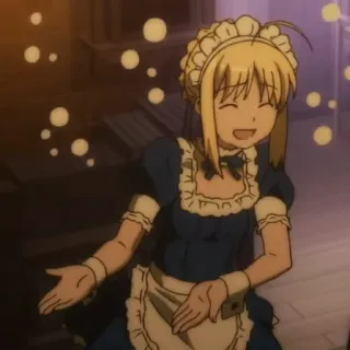 😅 d618e116 动漫, 女仆, 可爱, 微笑, 女性 telegram sticker