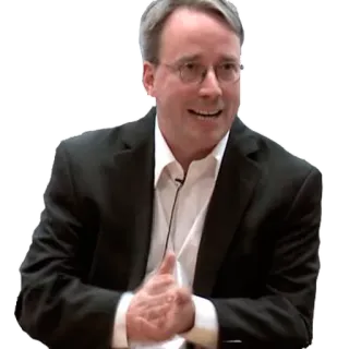 😡 57f7b03c Linus Torvalds Линус Торвальдс, информатика, Linux, разработчик, программист whatsapp sticker