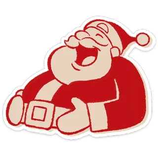 🎅 3694066e Santa Claus Sinterklas, Natal, Liburan, Meriah, Kartun, Ilustrasi telegram sticker