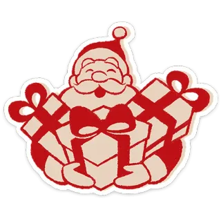 🎅 5187dadf Santa Claus Sinterklas, Natal, hadiah, hadiah, liburan, musim dingin telegram sticker