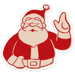 🎅 558e2df2 Santa Claus Sinterklas, Natal, Liburan, Kartun, Gestur, Ofensif, Jari tengah telegram sticker