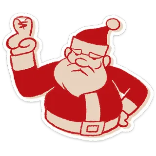 🎅 7b9f4a77 Santa Sinterklas, Natal, liburan, Desember, musim dingin, meriah, kartun telegram sticker