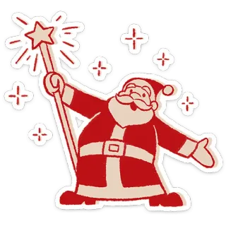 🎅 ad9c8a18 Santa Claus Sinterklas, Natal, Liburan, Magis, Perayaan, Meriah telegram sticker