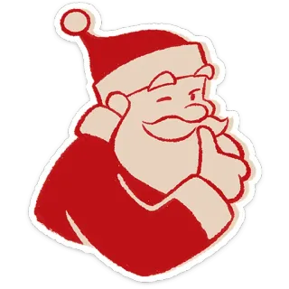 🎅 e0440971 Santa Claus Sinterklas, Natal, liburan, musim dingin, meriah, mengedipkan mata telegram sticker