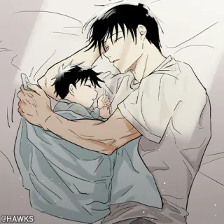 🖤 1acfdd48 @HAWKS Anime, Padre, Bebè, Sonno, Famiglia telegram sticker