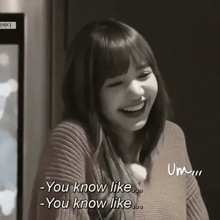 🎧 98761daf Lisa Um...
-You know like...
-You know like... person, woman, smiling, laughing, talking whatsapp sticker