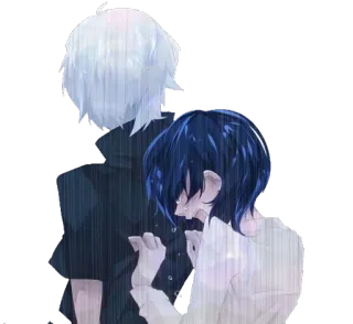 😭 03bc56b4 Anime, Triste, Pleurs, Pluie, Émotionnel, Manga, Dessin animé telegram sticker