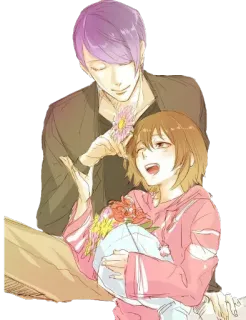 💐 bcdda569 Anime, Dessin animé, Amitié, Mignon, Fleurs telegram sticker