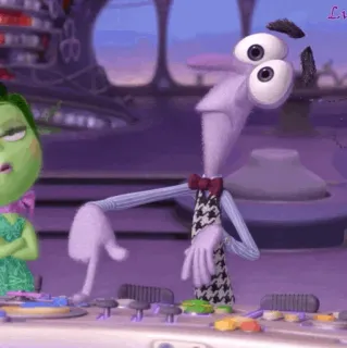 🤖 01d6763e Fear Inside Out Fear, Inside Out, Disney, Pixar, animation, emotion telegram sticker