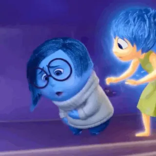 🤖 0c1ce0f3 Sadness Inside Out cartoon, sadness, emotions, character, inside out telegram sticker