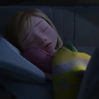 🤖 57e9f367 Riley Inside Out sleep, character, movie, girl, Inside Out telegram sticker
