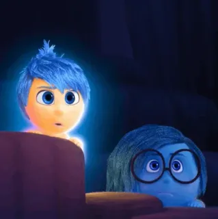 🤖 8a98e0bb Joy, Sadness Inside Out Joy, Sadness, Inside Out, Pixar, cartoon, emotions telegram sticker
