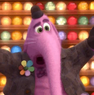 🤖 8e7f6eb7 Bing Bong Inside Out cartoon, character, sad, Bing Bong, Inside Out, Disney, Pixar telegram sticker