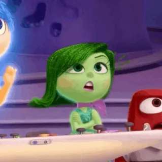 🤖 a24a33c0 Disgust Inside Out Disgust, Inside Out, Pixar, character, green telegram sticker