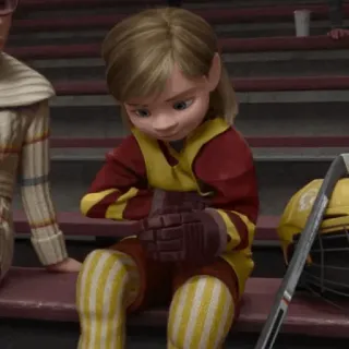 🤖 dc1279a0 Riley Andersen Inside Out Riley, Inside Out, sad, hockey, cartoon telegram sticker