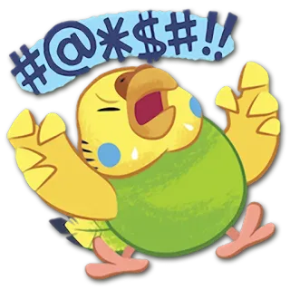 🔣 18542326 #@*$#! pássaro, palavrões, censurado, desenho animado, zangado, expressão telegram sticker