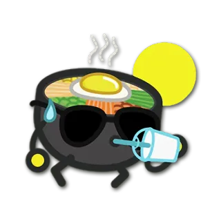😎 4f4f6cd7 Bibimbap, Comida coreana, Cozinha asiática, Comida, Sticker, Comida animada, Fofo telegram sticker