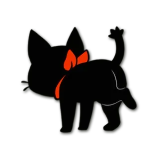 🚶 5febf22e elefante, animal, silhueta, laço, desenho animado telegram sticker