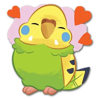 ❤ 8c8da72a pássaro, periquito, fofo, amor, animal, adesivo telegram sticker
