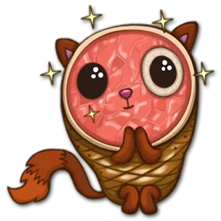 🙏 a0e2b079 animal, gato, fofo, engraçado, desenho animado telegram sticker