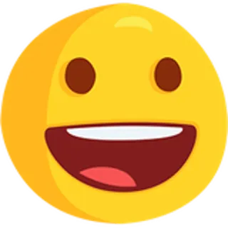 😀 47a64bc6 อีโมจิ, ยิ้ม, มีความสุข, การ์ตูน, สีเหลือง, เชิงบวก, ไอคอน whatsapp sticker