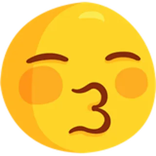 😚 9f586f49 อีโมจิ, จูบ, ความรัก, สีเหลือง whatsapp sticker