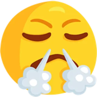 😤 c7795765 อิโมจิ, การ์ตูน, สีหน้า, ถอนหายใจ, เหนื่อย, หงุดหงิด, อารมณ์, ความรู้สึก whatsapp sticker