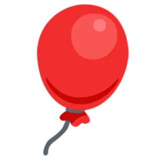 🎈 86a656ab balão, vermelho, festa, celebração telegram sticker