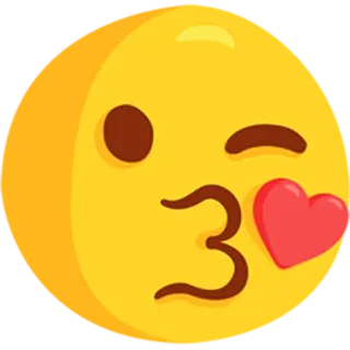 😘 96899314 Emoji, Beijo, Coração, Amor, Piscadela telegram sticker