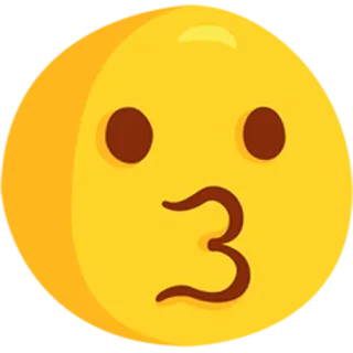 😗 d79616b1 emoji, beijo, amarelo, rosto, expressão telegram sticker