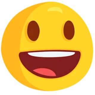 😃 e6ee5631 Emoji, Smiley, Feliz, Rosto telegram sticker